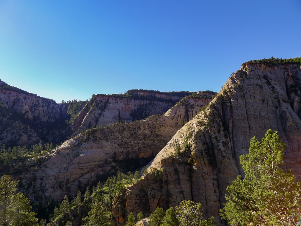 Observation Point hike in Zion National Park has views of stunning ridgelines