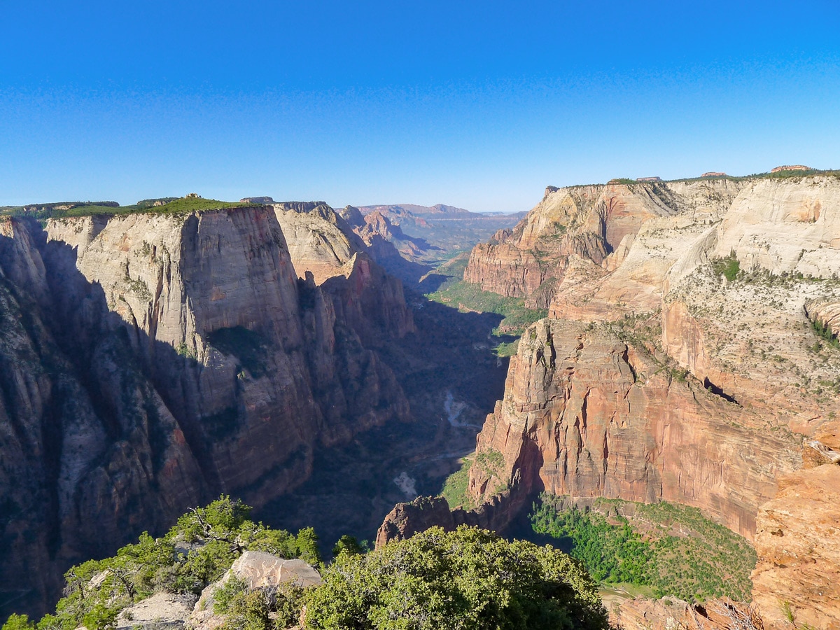 Fantastic view on Observation Point hike in Zion National Park, Utah