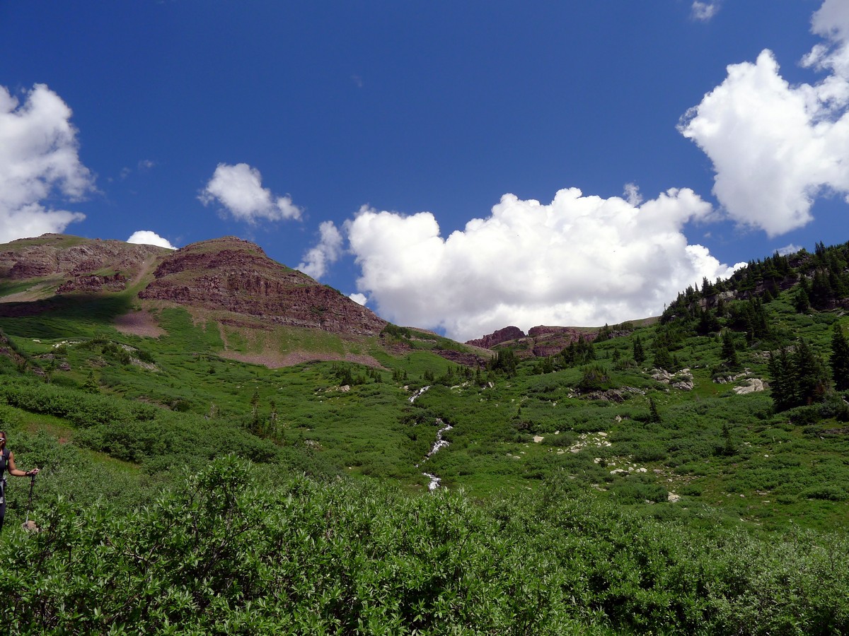 The high alpine basin from the Buckskin Pass Hike near Aspen, Colorado