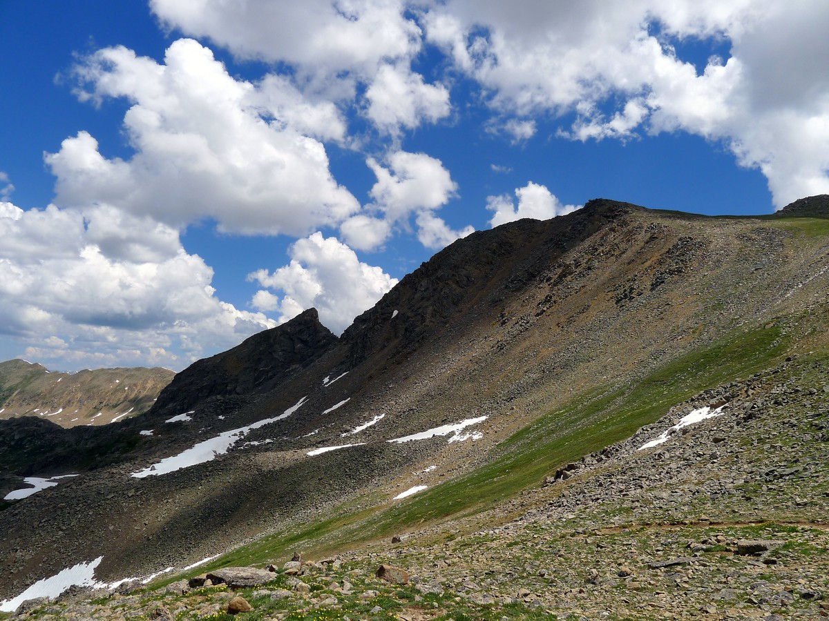 View from the pass on the Lost Man Trail Hike near Aspen, Colorado