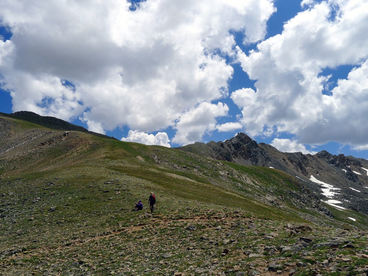The grassy pass on the Lost Man Trail Hike near Aspen, Colorado
