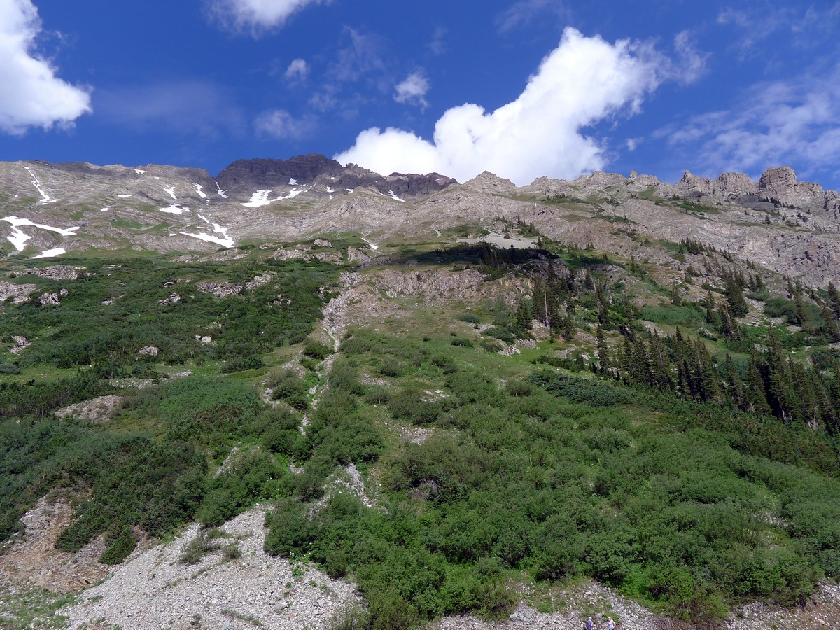 Looking up from the West Maroon Pass Hike near Aspen, Colorado