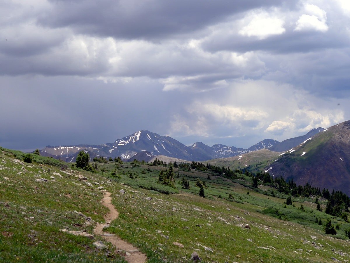 Looking back from the Midway Pass Hike near Aspen, Colorado