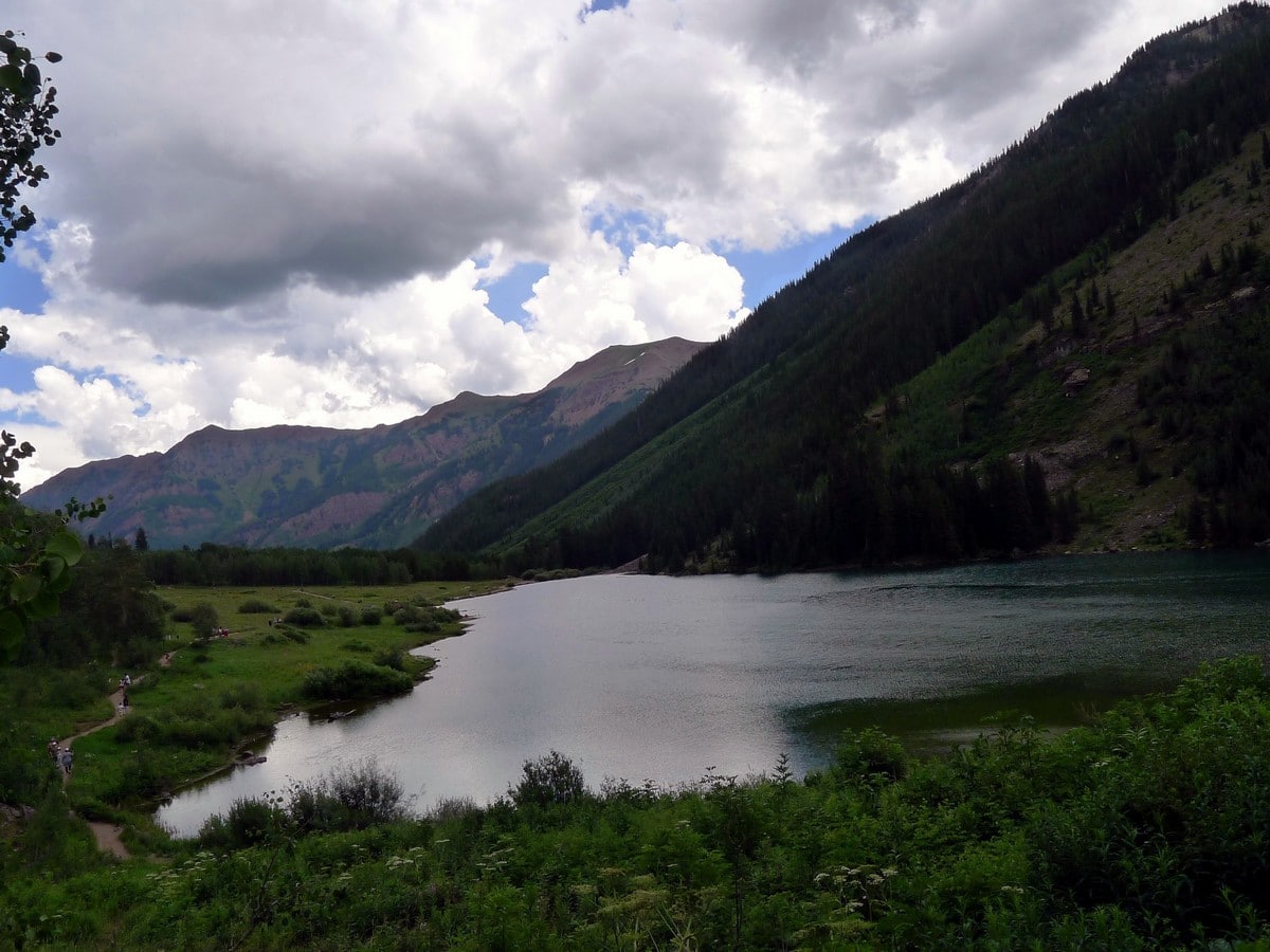 Views from the scenic loop turnoff on the Maroon Lake Hike near Aspen, Colorado