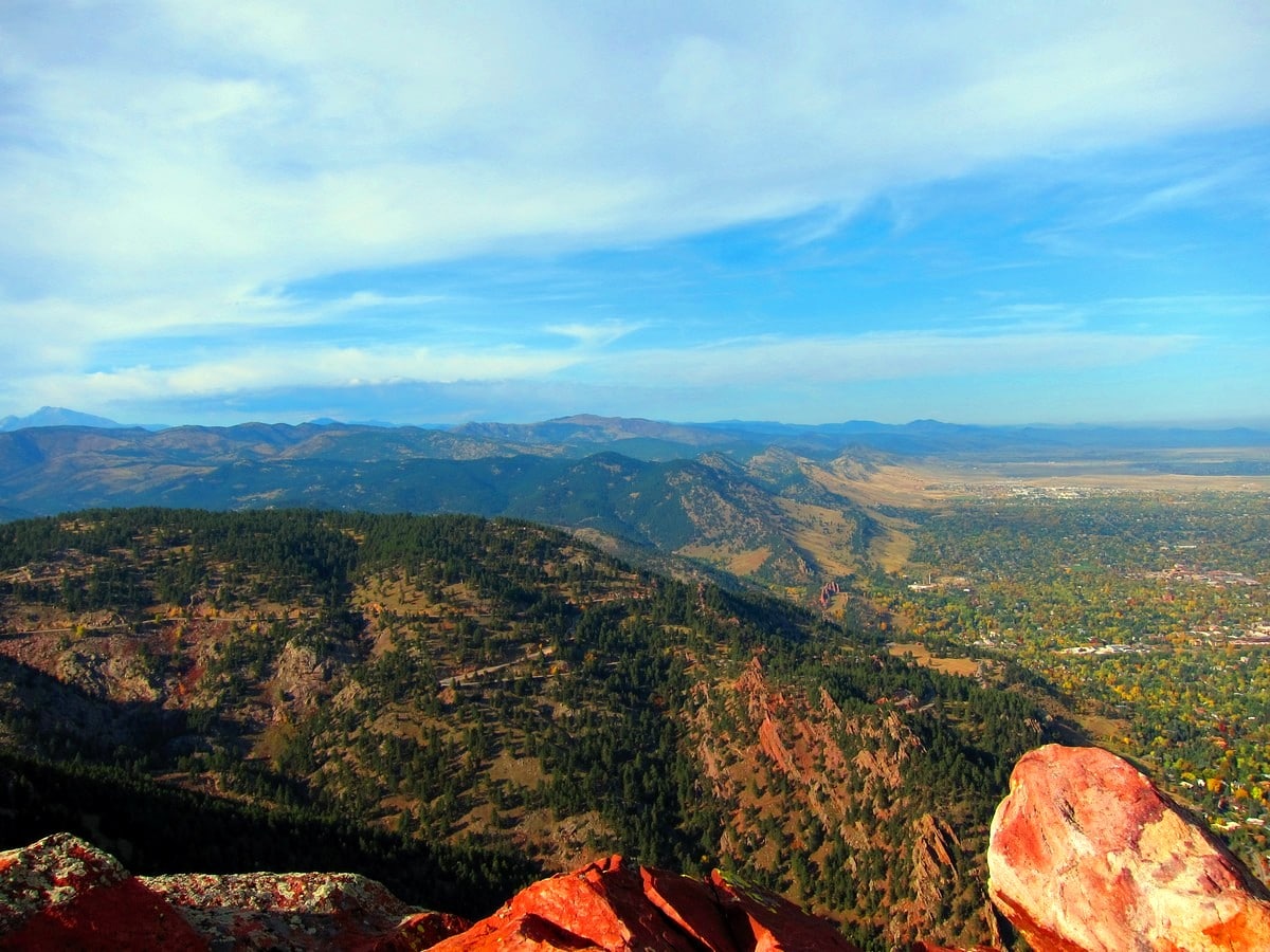 From the top of the 1st Flatiron Hike near Boulder, Colorado
