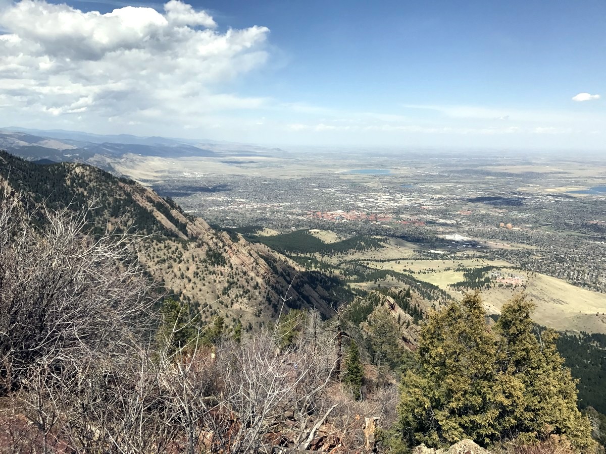 Flatirons from the Bear Peak Hike near Boulder, Colorado