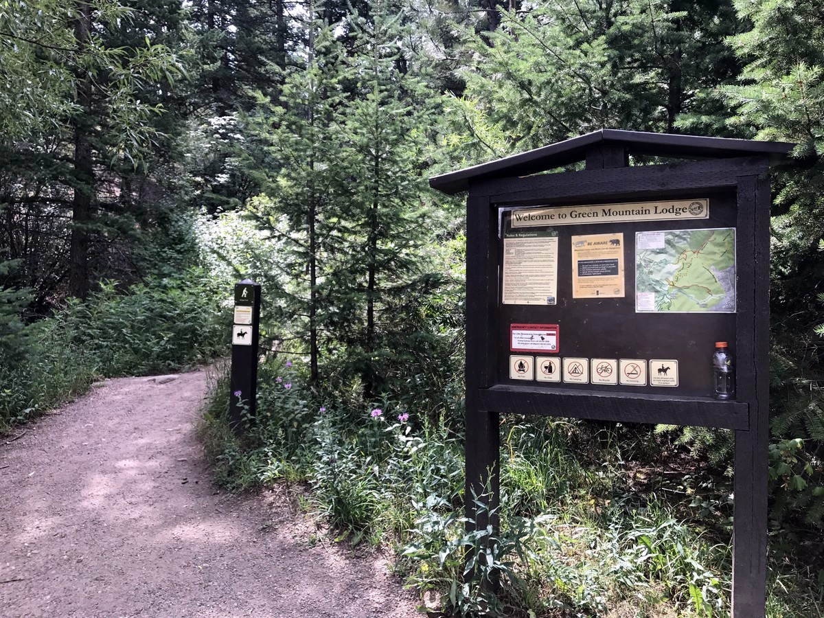 Sign on the Green Mountain Hike near Boulder, Colorado