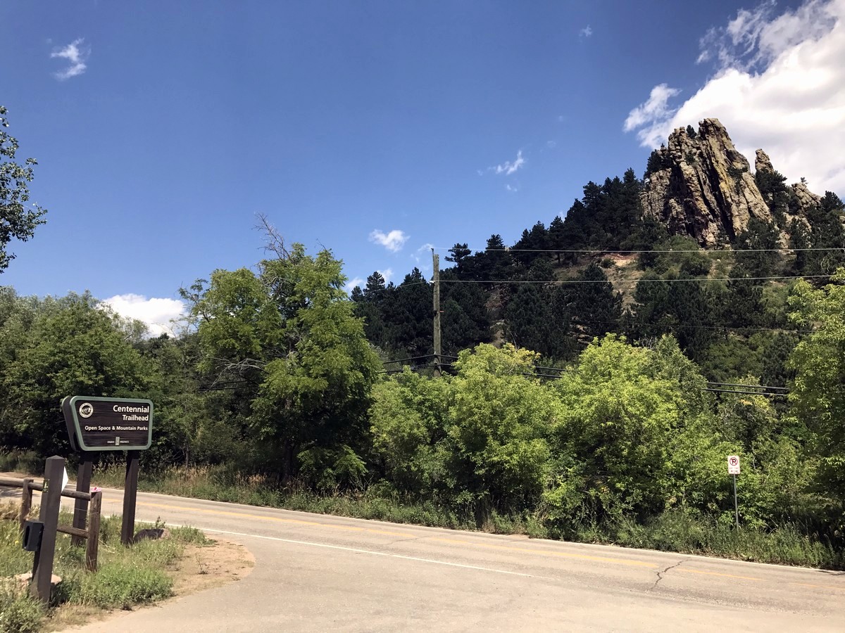 Trailhead parking of the Mount Sanitas Hike near Boulder, Colorado
