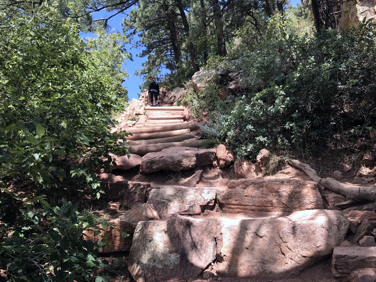 Rocky steps on the Mount Sanitas Hike in Boulder