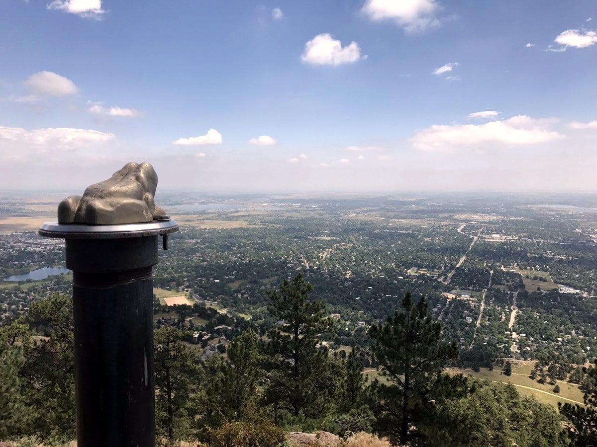 Views from the summit of the Mount Sanitas Hike near Boulder, Colorado