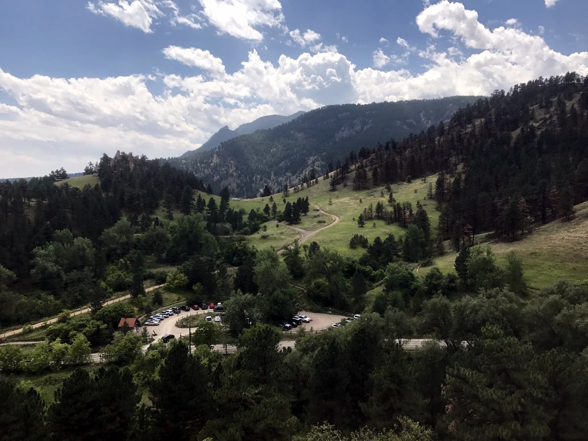 Parking of the Mount Sanitas Hike near Boulder, Colorado