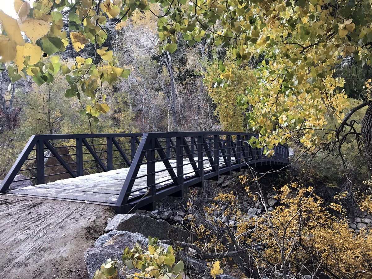 Bridge on the Boulder Creek Trail Hike near Boulder, Colorado