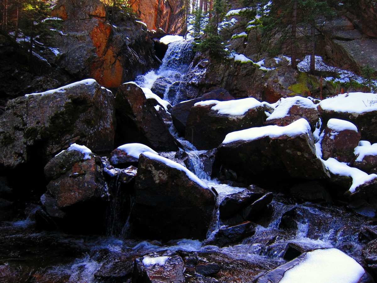 Waterfall on the Lone Eagle Peak Hike in Indian Peaks, Colorado