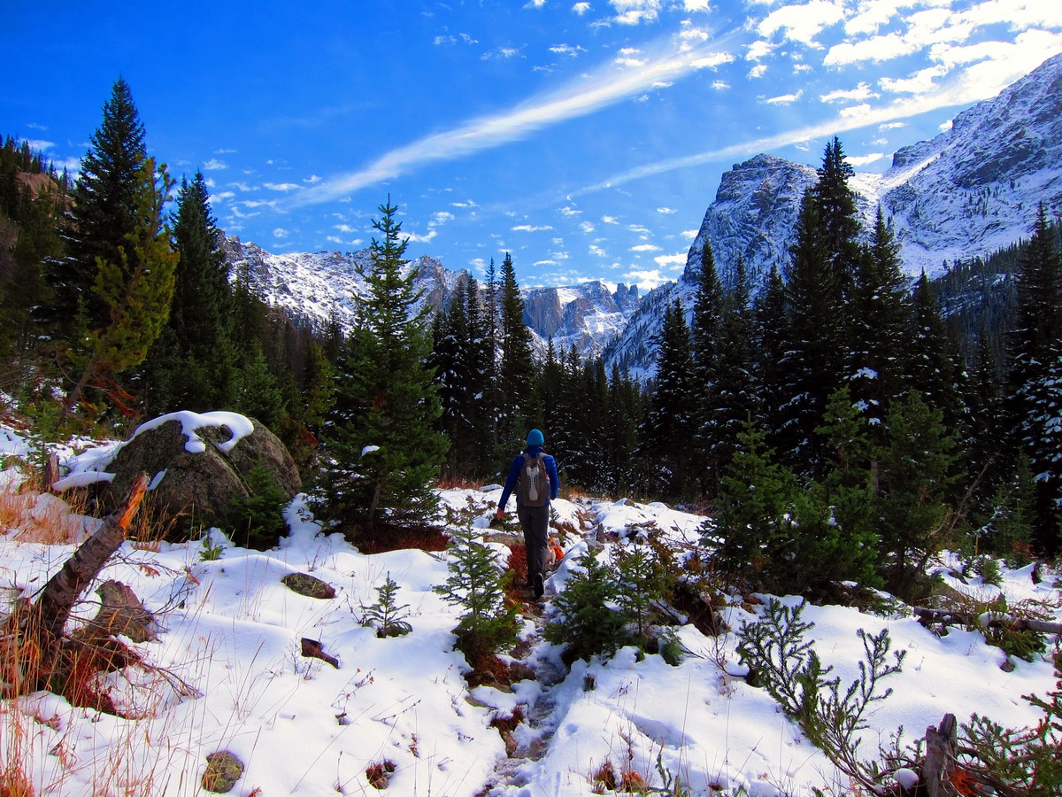 Route of the Lone Eagle Peak Hike in Indian Peaks, Colorado