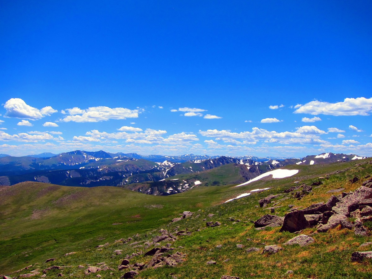 Continental Divide from the Arapaho Glacier Trail Hike in Indian Peaks has beautiful views