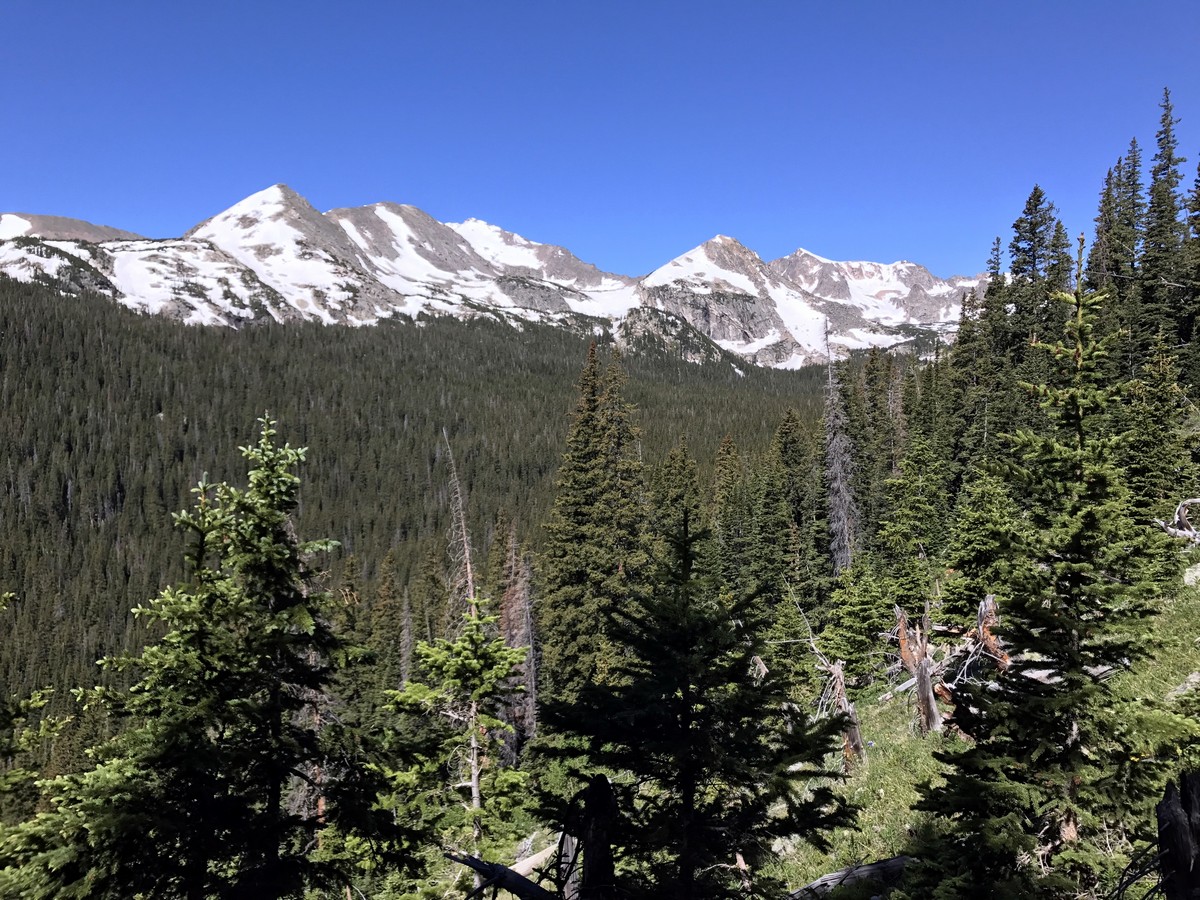 Mountain views from the Lake Dorothy Hike in Indian Peaks, Colorado