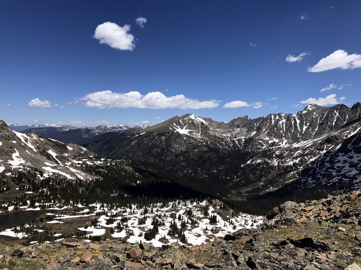 Continental divide from the Lake Dorothy Hike in Indian Peaks, Colorado