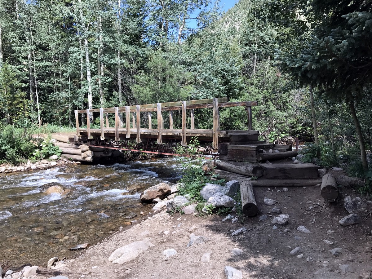Lost Lake Hiking trail in Indian Peaks crosses the bridge