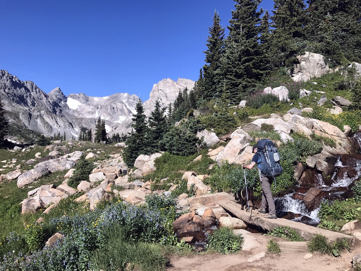 Water crossing on the Pawnee Pass Hike in Indian Peaks, Colorado