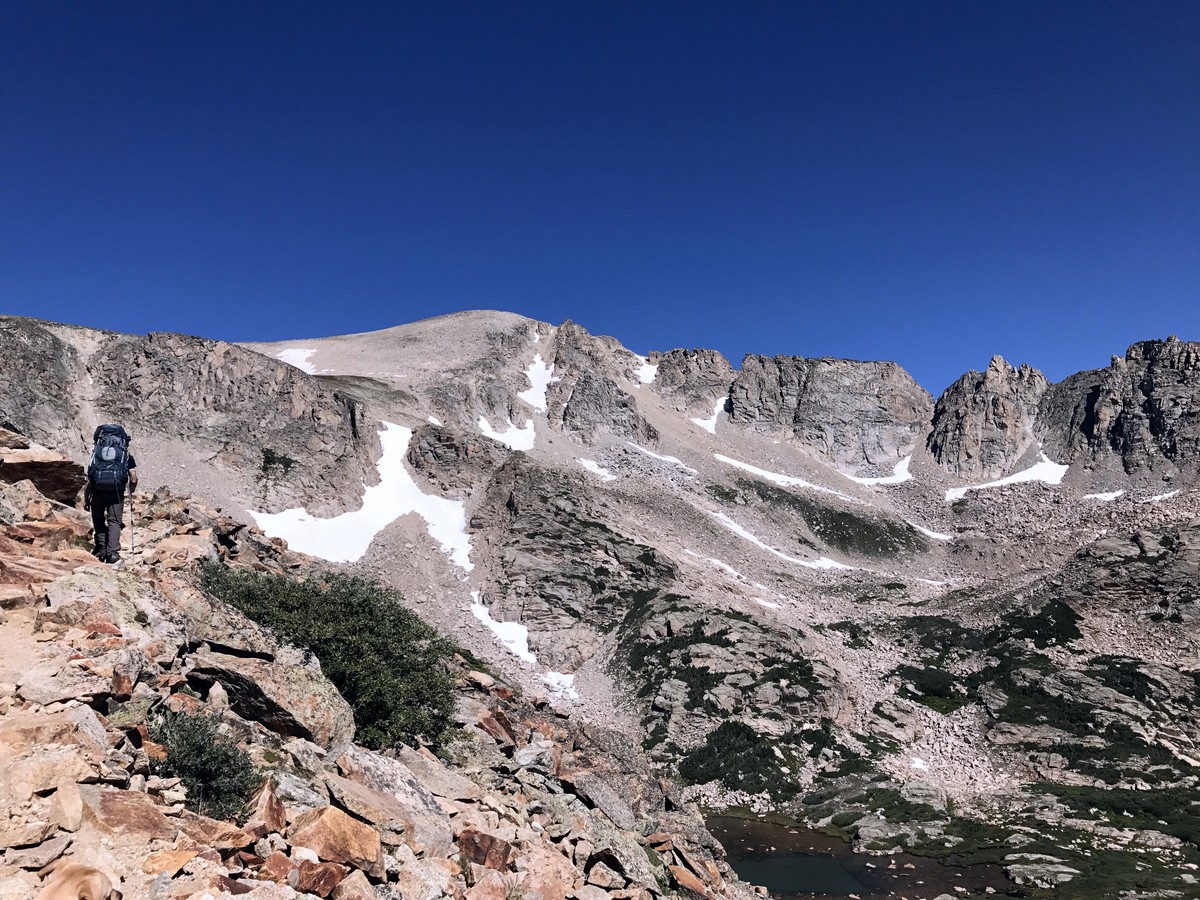 Switchbacks of the Pawnee Pass Hike in Indian Peaks, Colorado