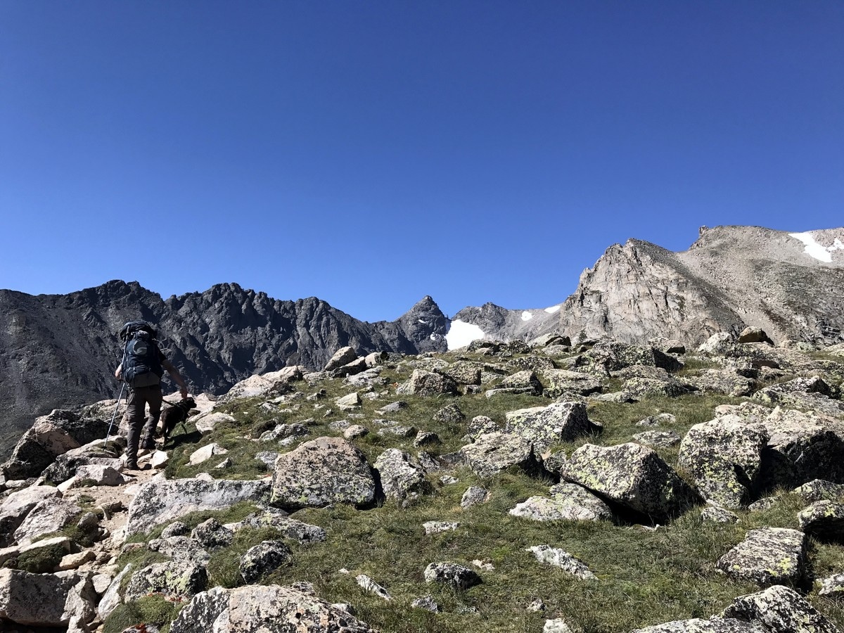 High alpine on the Pawnee Pass Hike in Indian Peaks, Colorado