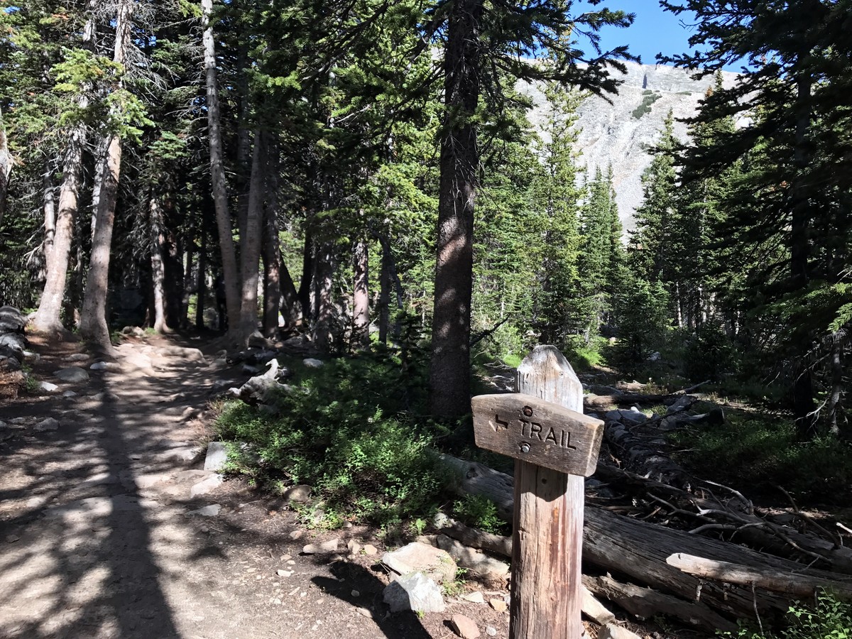 Sign on the Blue Lake Trail Hike in Indian Peaks