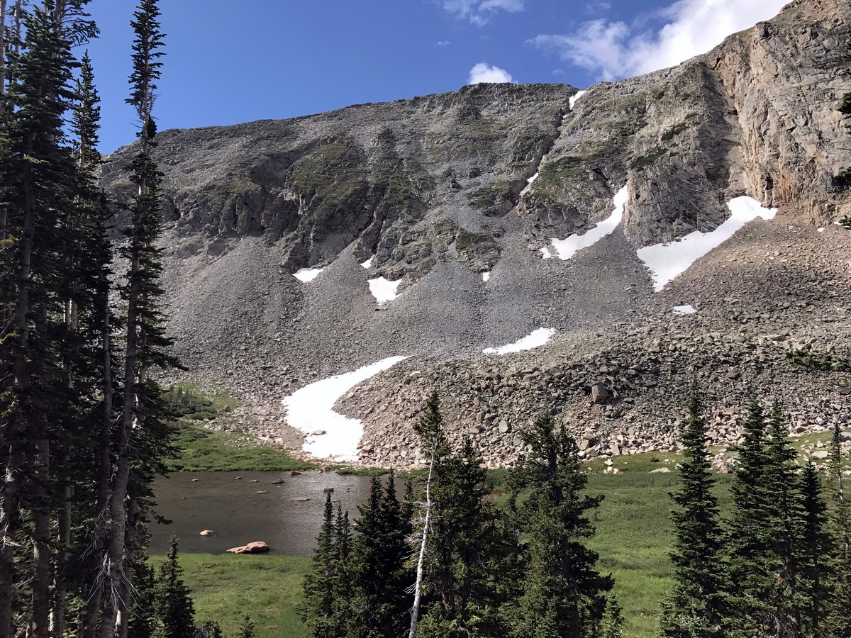 Beautiful scenery of the Blue Lake Trail Hike in Indian Peaks