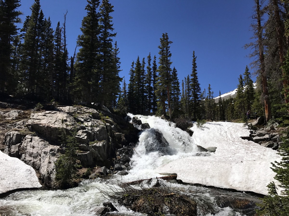 Waterfall on the Diamond Lake Trail Hike in Indian Peaks, Colorado
