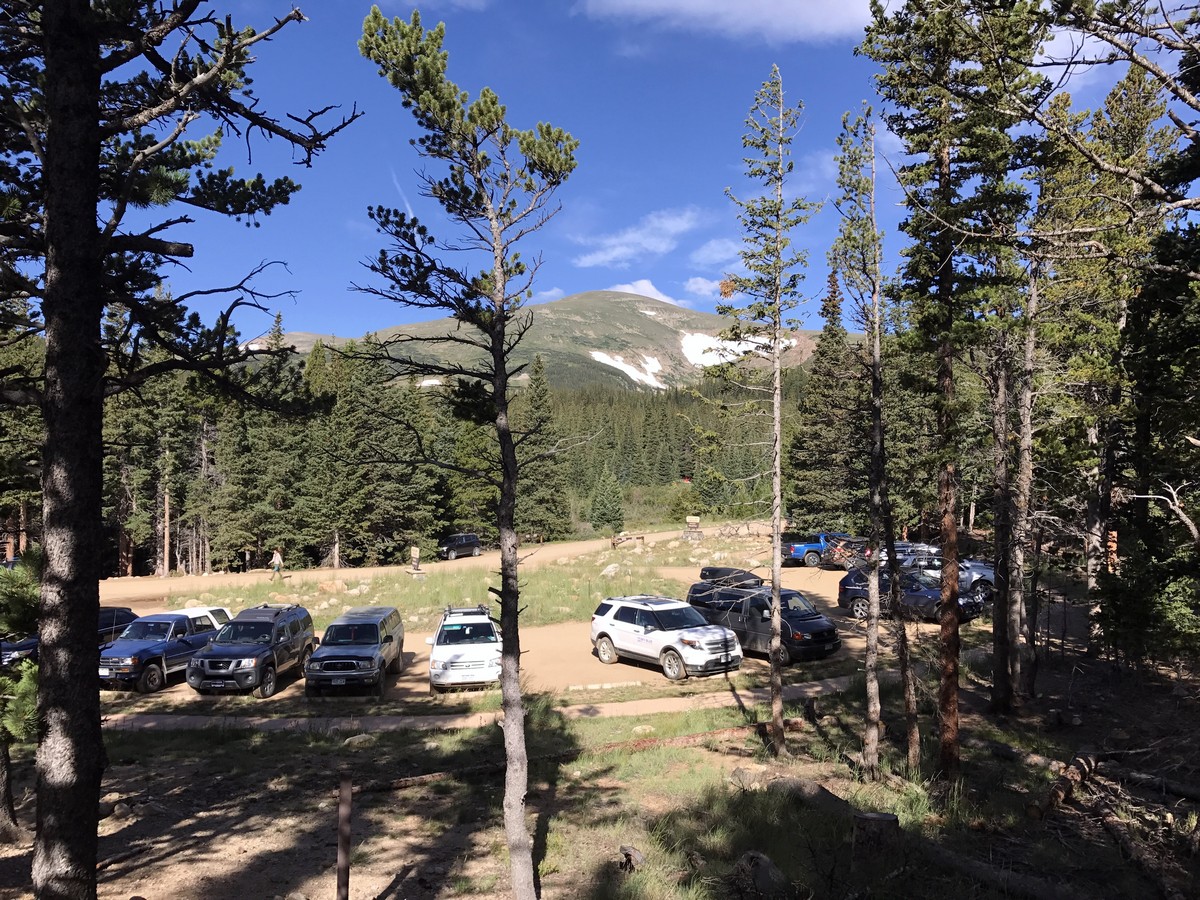 Parking of the Rainbow Lake Trail Hike in Indian Peaks, Colorado