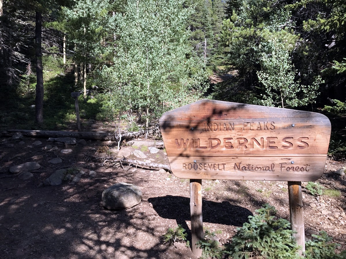 Sign on the Rainbow Lake Trail Hike in Indian Peaks, Colorado