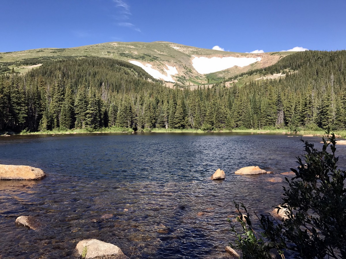 Lake views of the Rainbow Lake Trail Hike in Indian Peaks, Colorado