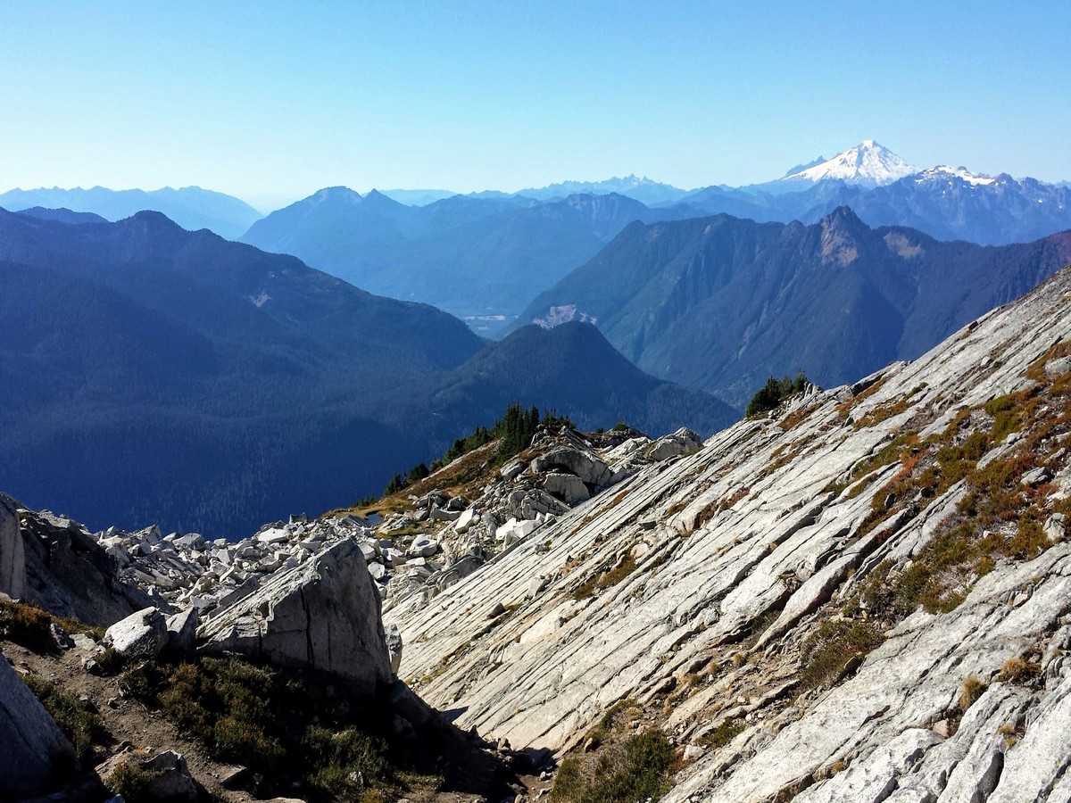 Mount Baker from the trail to the Hidden Lake, North Cascades, Washington