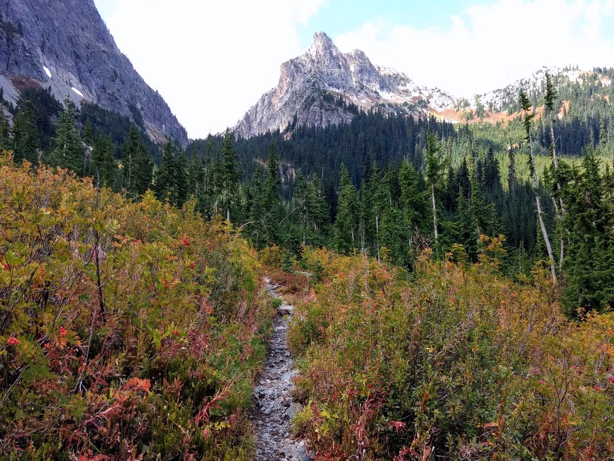 Approaching the New Morning Peak on the Easy Pass Hike in North Cascades, Washington