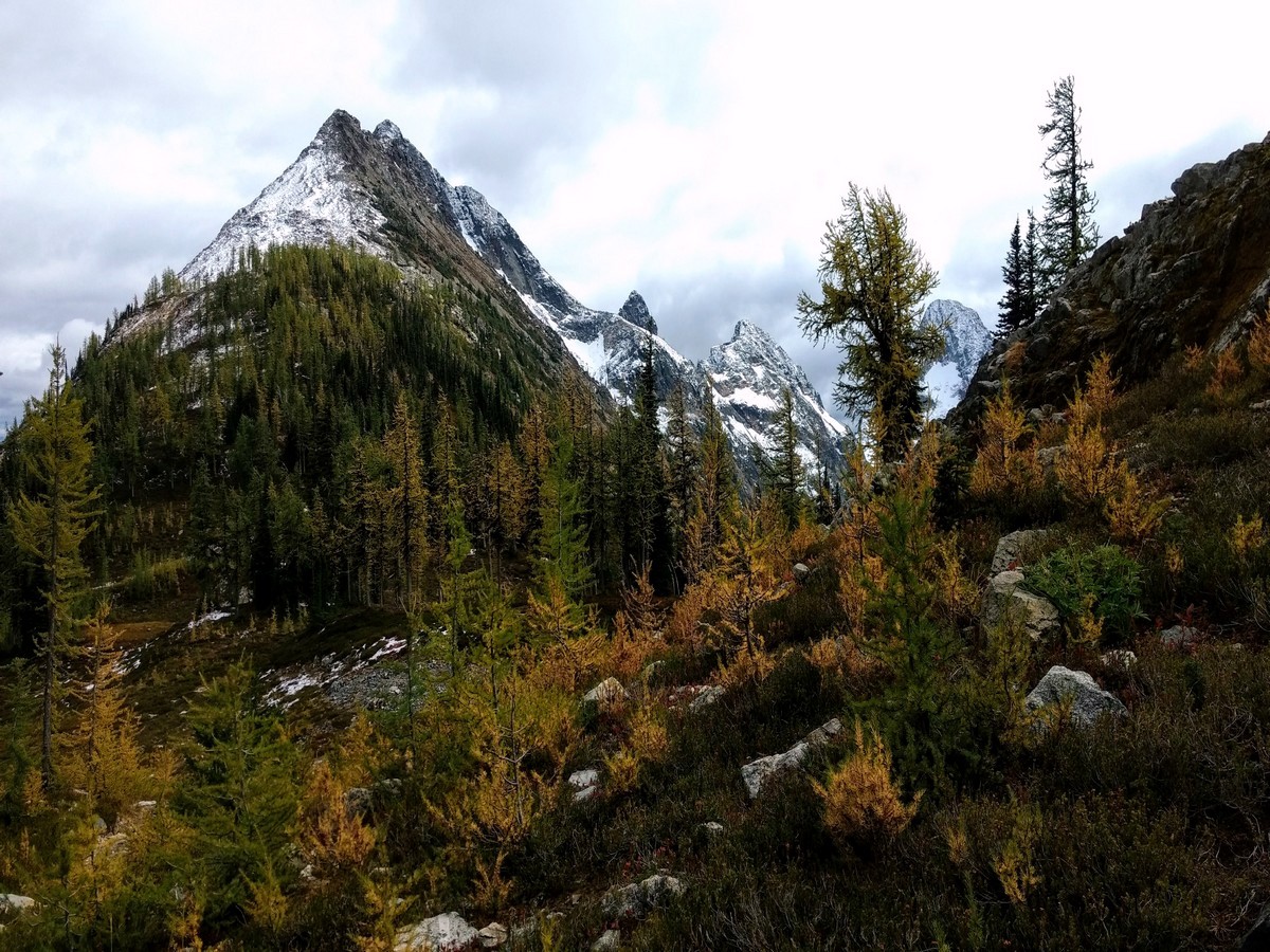 Greybeard Peak views while hiking the Easy Pass trail in North Cascades, Washington
