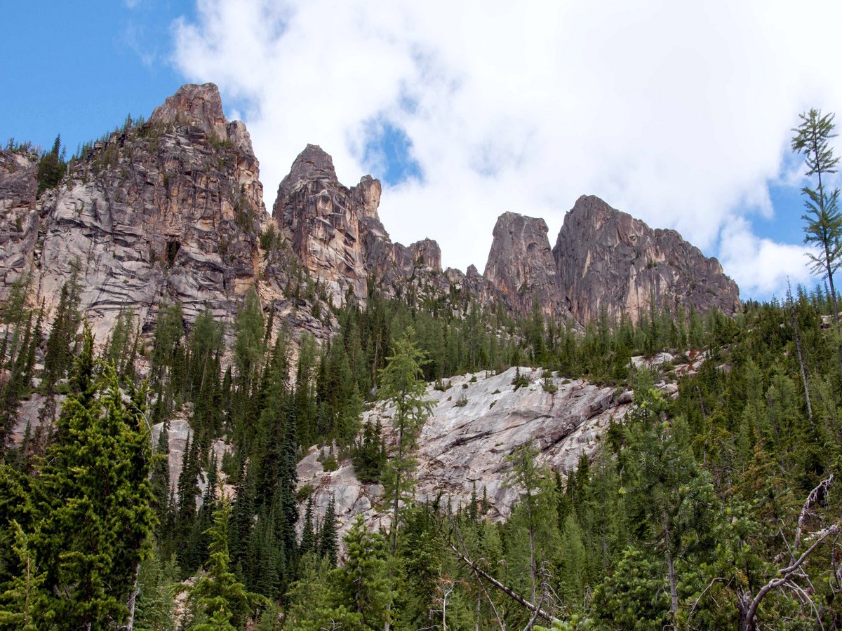 Liberty Bell Group from the Blue Lake Hike in North Cascades, Washington