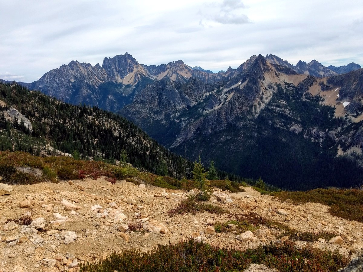 North Cascade peaks from the Cutthroat Pass trail in North Cascades National Park, Washington