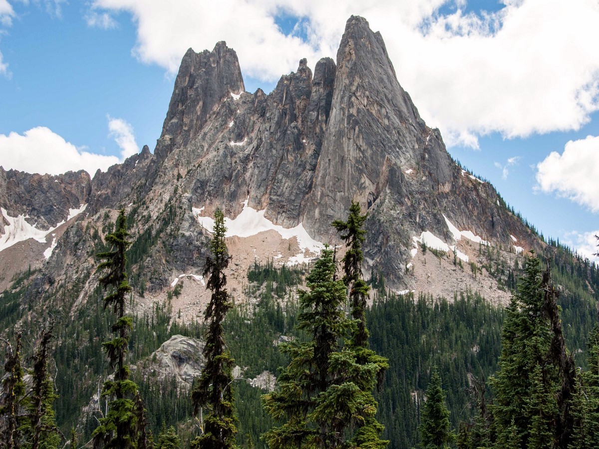 Liberty Bell and Early Winters Spires from the Washington Pass Overlook Hike in North Cascades National Park, Washington