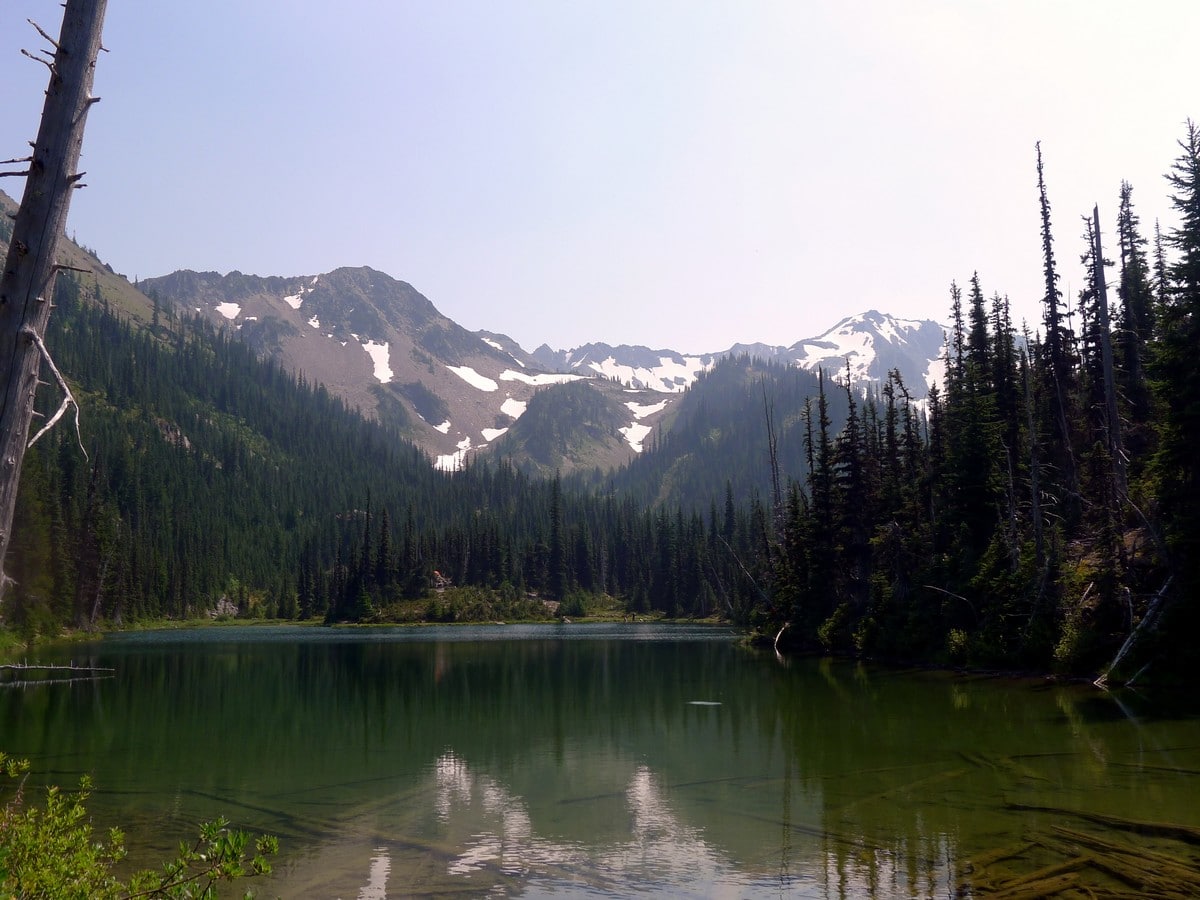 View of the Royal Lake on the Royal Basin hike in Olympic National Park