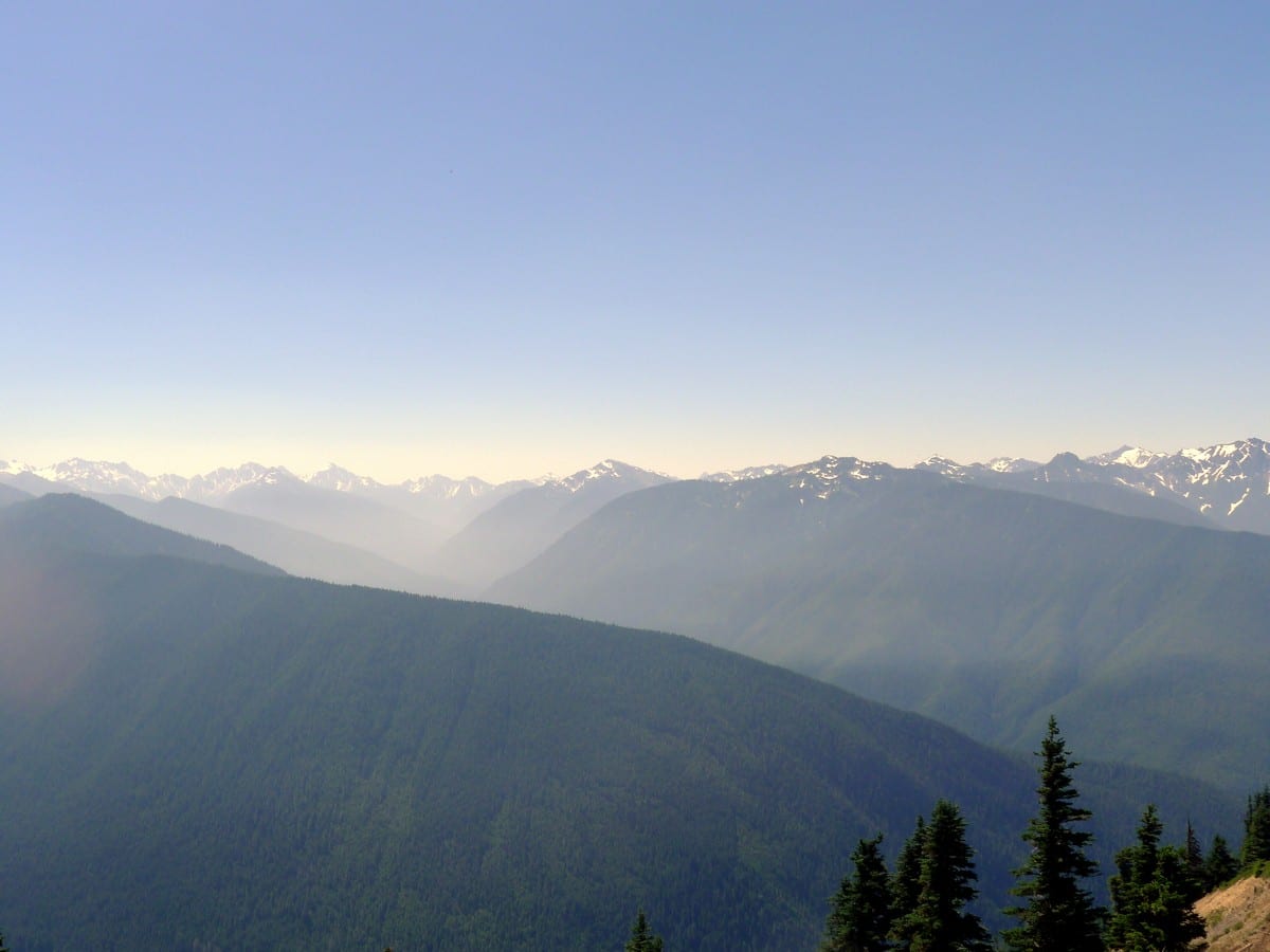 View from the Hurricane Ridge on the Klahhane Ridge Hike in Olympic National Park