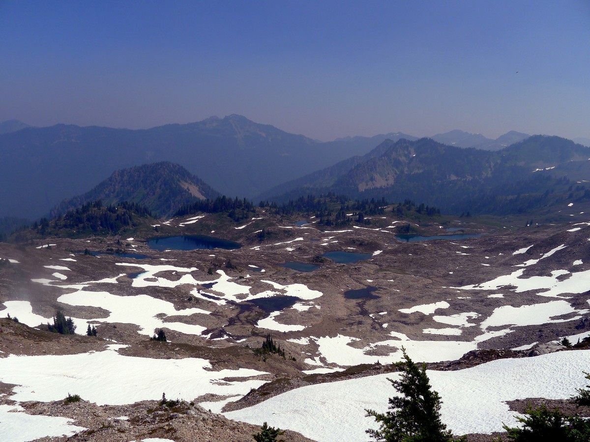 Seven Lakes on the High Divide Loop trail in Olympic National Park