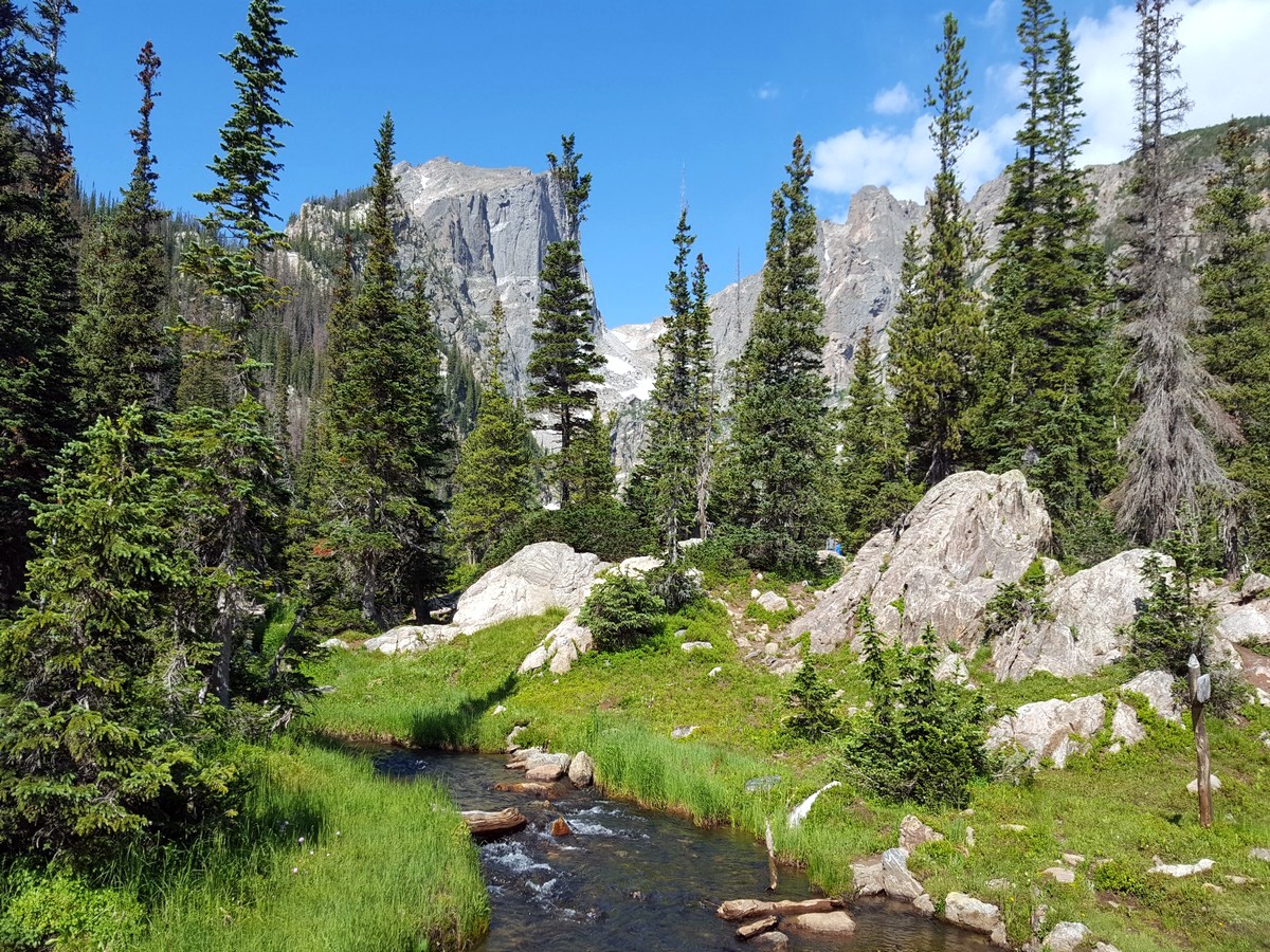 River on the Nymph, Dream and Emerald Lakes Hike in Rocky Mountains National Park, Colorado