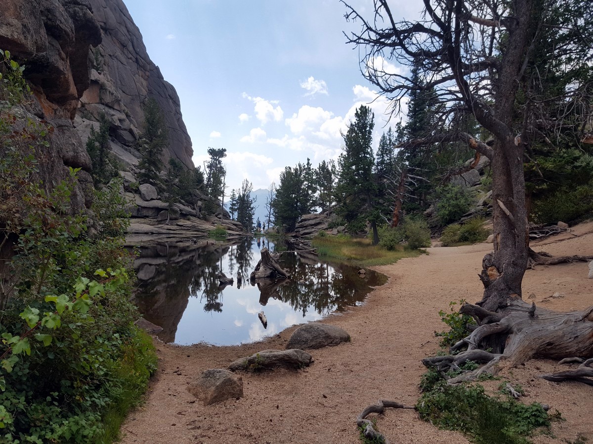 View looking south from the Gem Lake and Balanced Rock Hike in Rocky Mountain National Park, Colorado