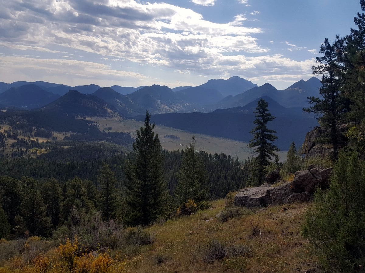 Valley views from the Beaver Meadows Loop Hike in Rocky Mountain National Park, Colorado