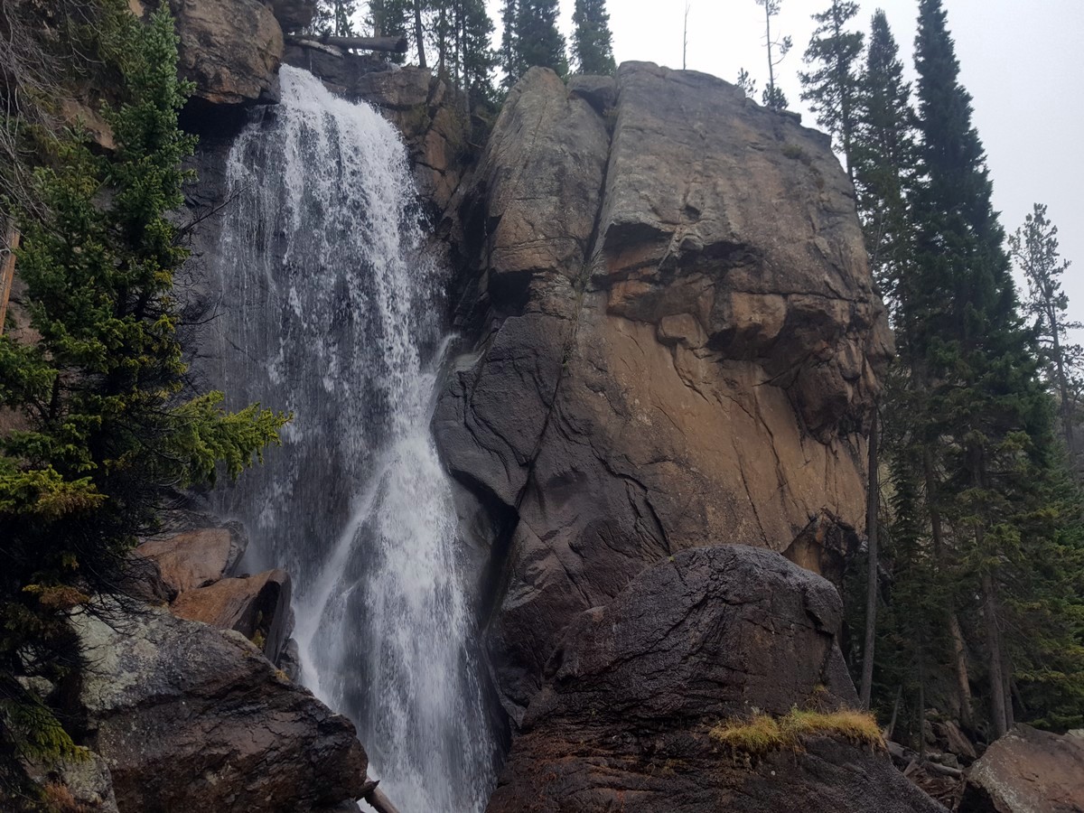 Views of the Ouzel Falls Hike in the Rocky Mountain National Park, Colorado