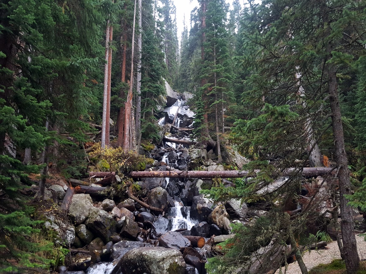 Calypso Cascades from the Ouzel Falls Hike in the Rocky Mountain National Park, Colorado
