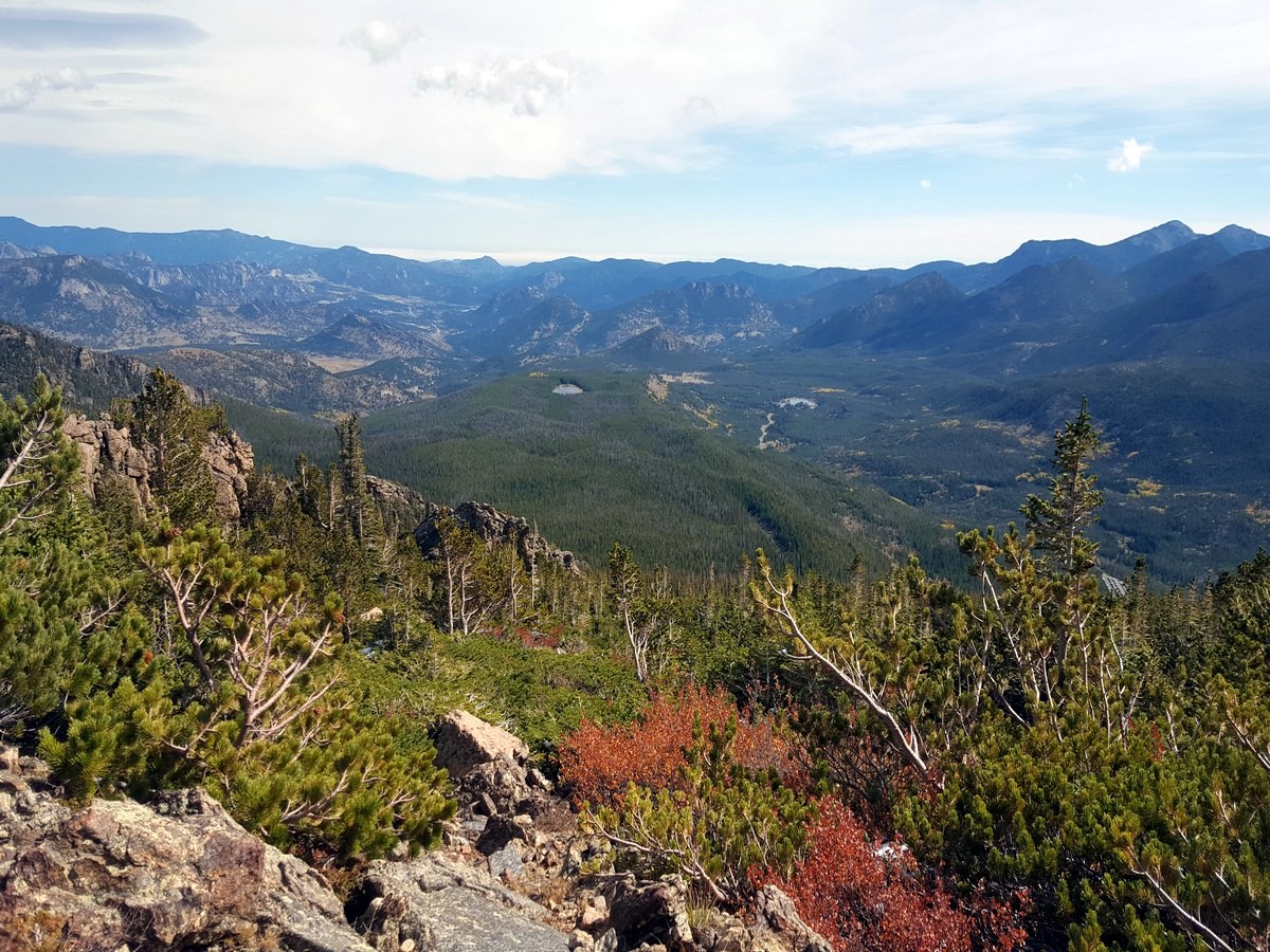 Bierstadt and Sprague Lakes from the Flattop Summit and Hallett Peak Hike in the Rocky Mountain National Park, Colorado