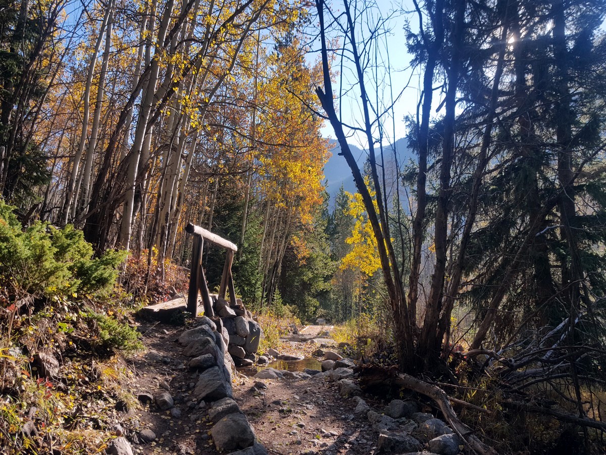 Creek crossing on the Cascade Falls Hike in the Rocky Mountain National Park, Colorado