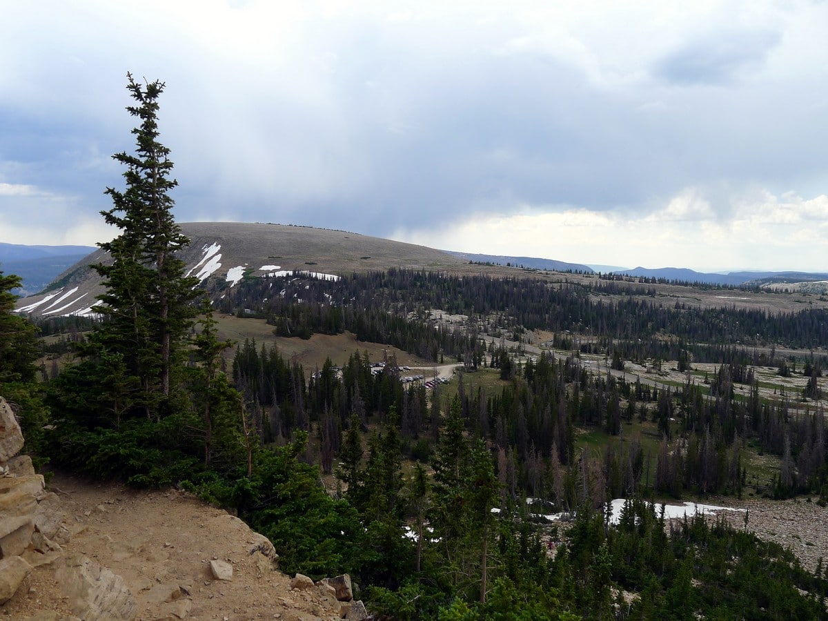 The slopes of the pass on the Bald Mountain hike in the Uinta Mountains, Utah