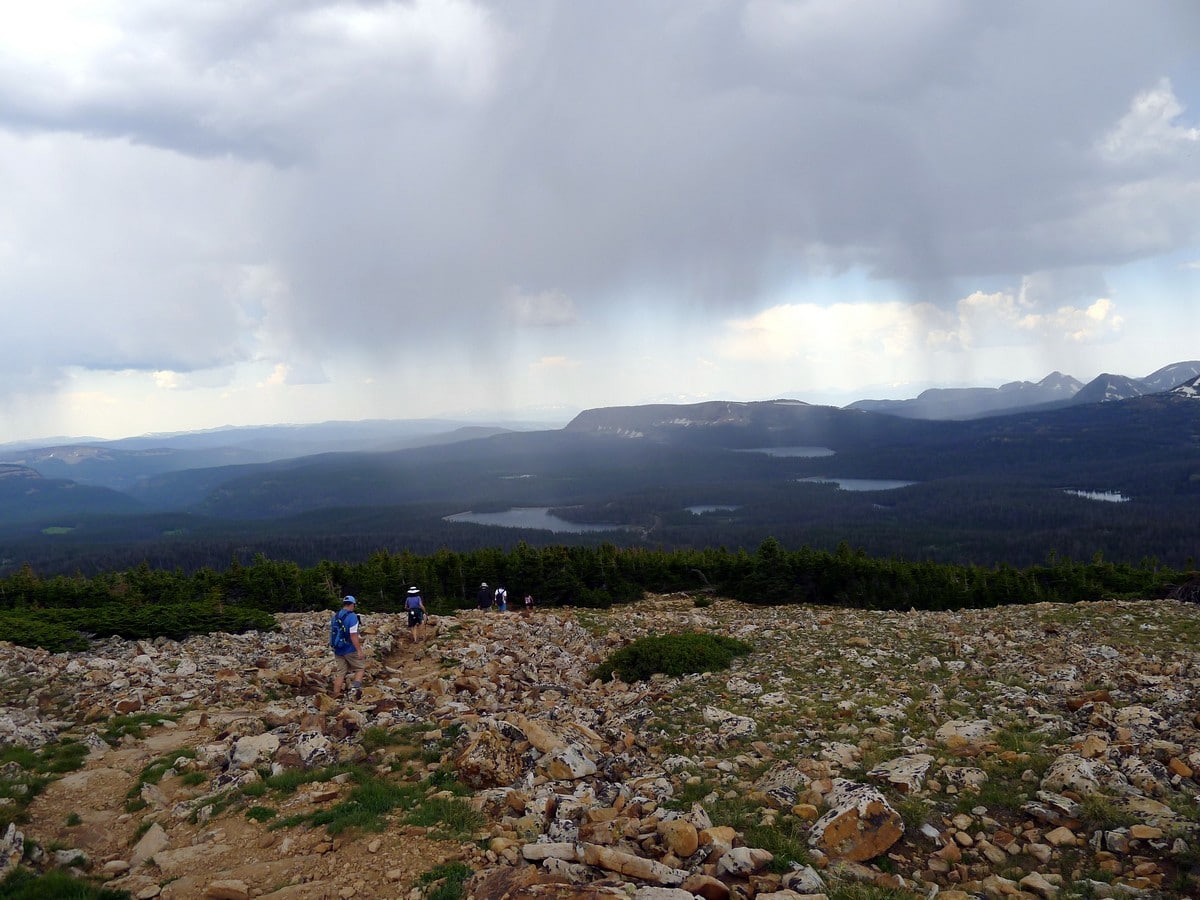 Descending views from the Bald Mountain hike in the Uinta Mountains, Utah