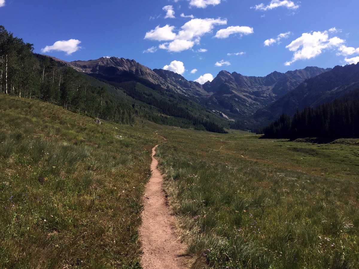 Gore Range from the Upper Piney River Falls Trail Hike near Vail, Colorado